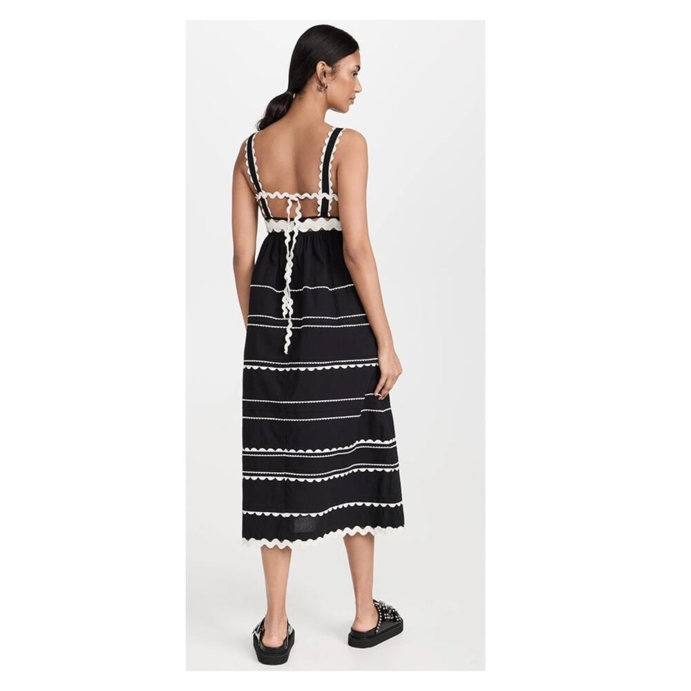 Sea New York  Black Ryleigh Ric Rac Sleeveless Dress Size 6 - Picture 2 of 13